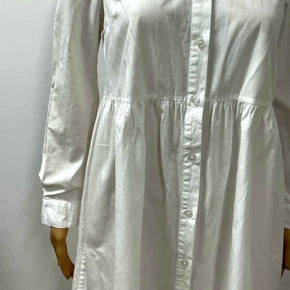 ASOS Womens White Button Down Shift Dress Cotton Size 8 - 10 Brand New - Picture 3 of 8